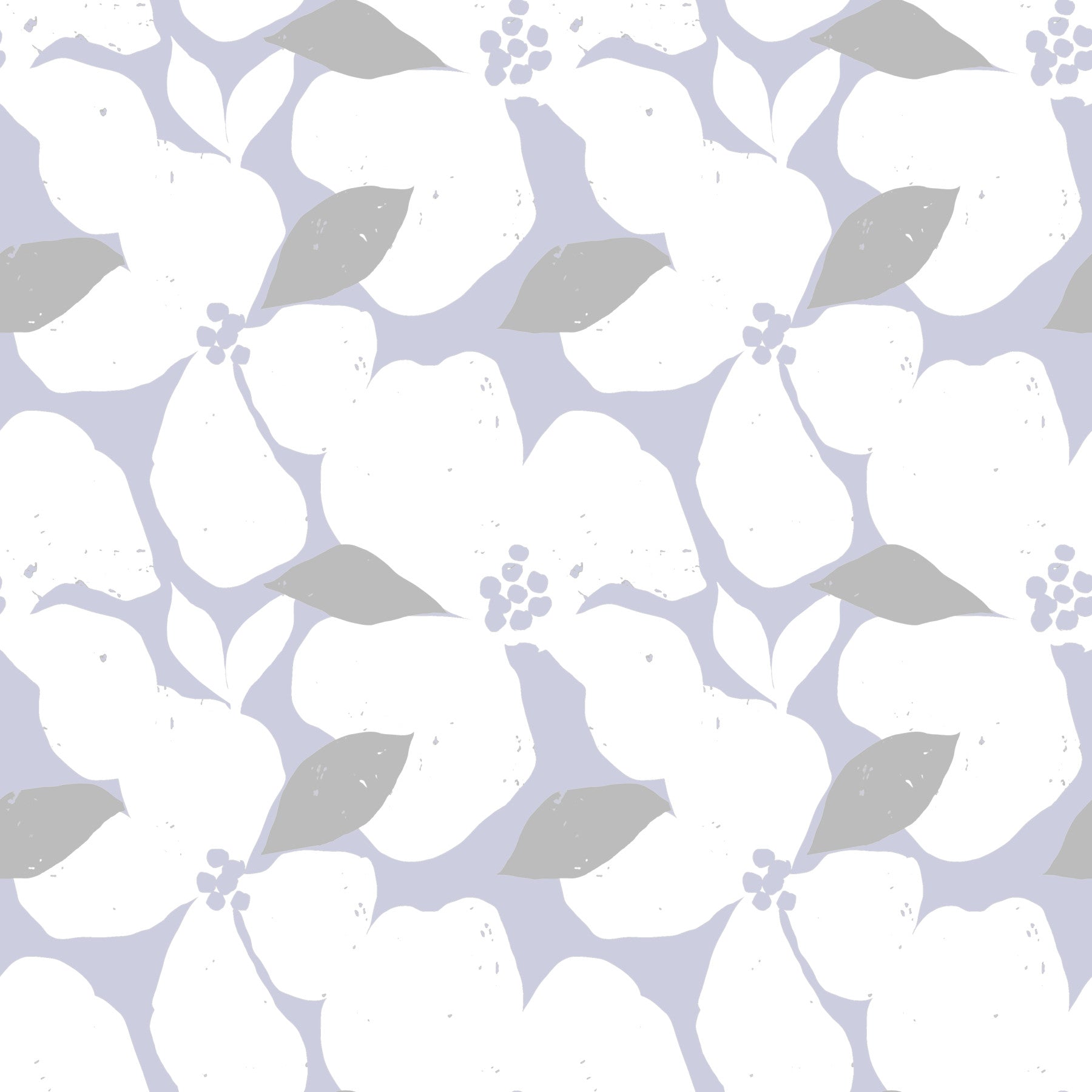 Nordic Blossom Soft Periwinkle Wallpaper⁠