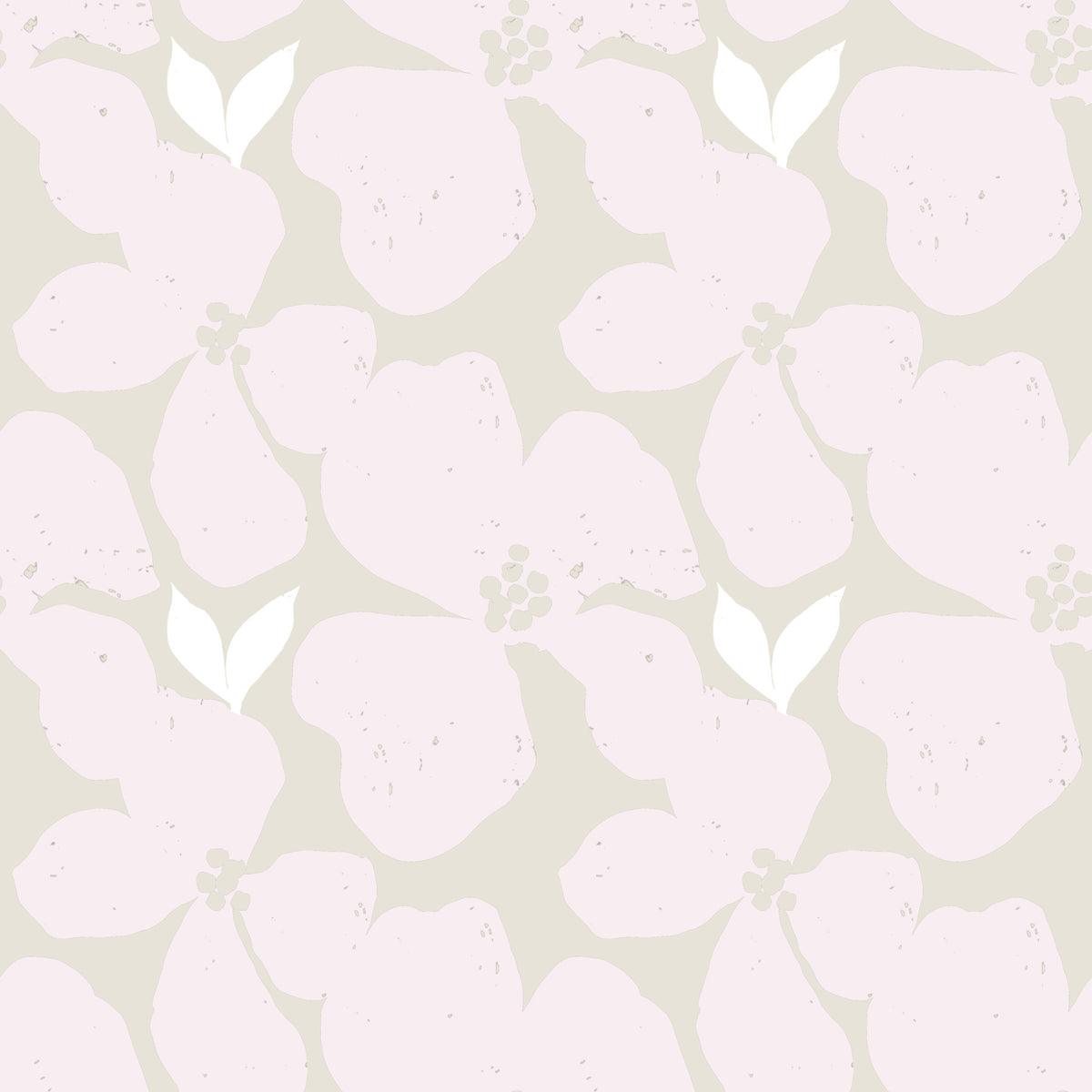 Serene Blush Blossom Floral Wallpaper⁠