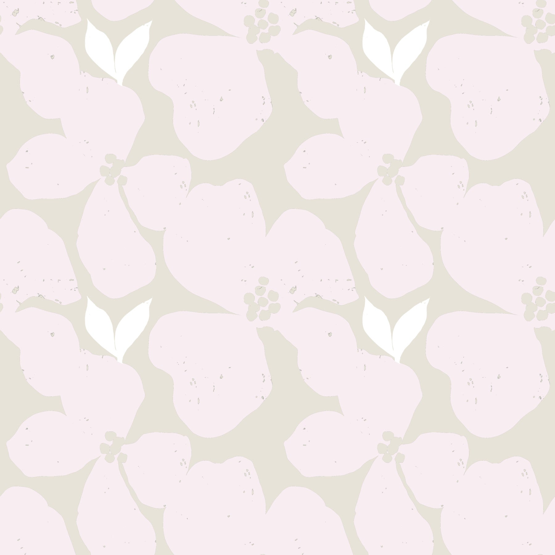 Serene Blush Blossom Floral Wallpaper⁠