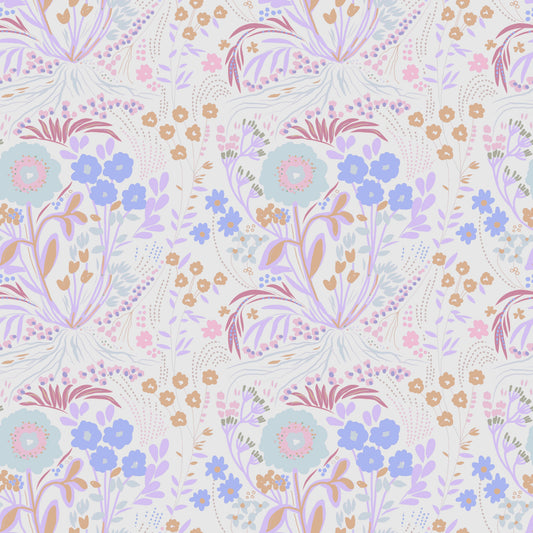 Whimsical Pastel Meadow Floral Wallpaper Wallpaper⁠