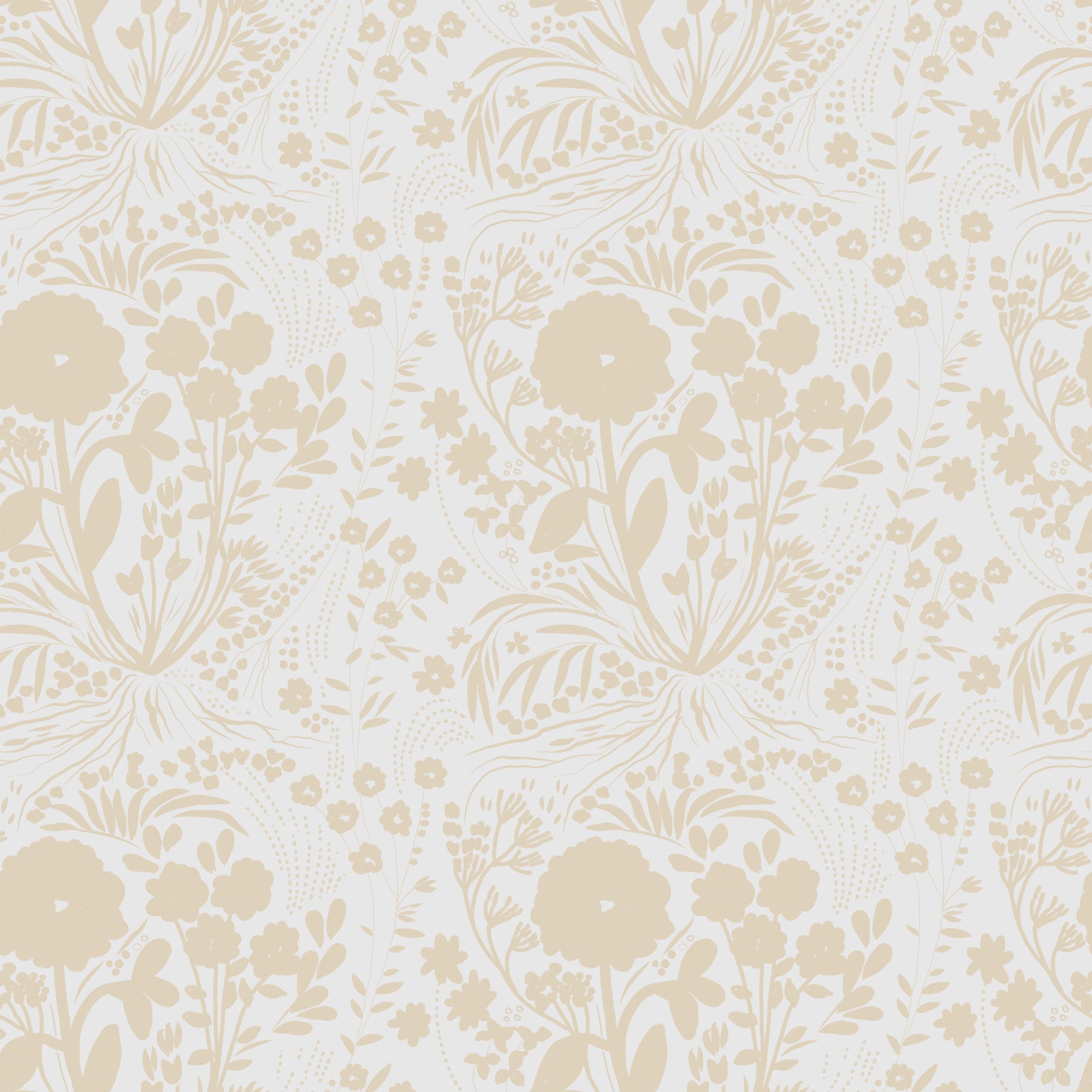 Whispering Meadows Vintage Botanical Wallpaper⁠