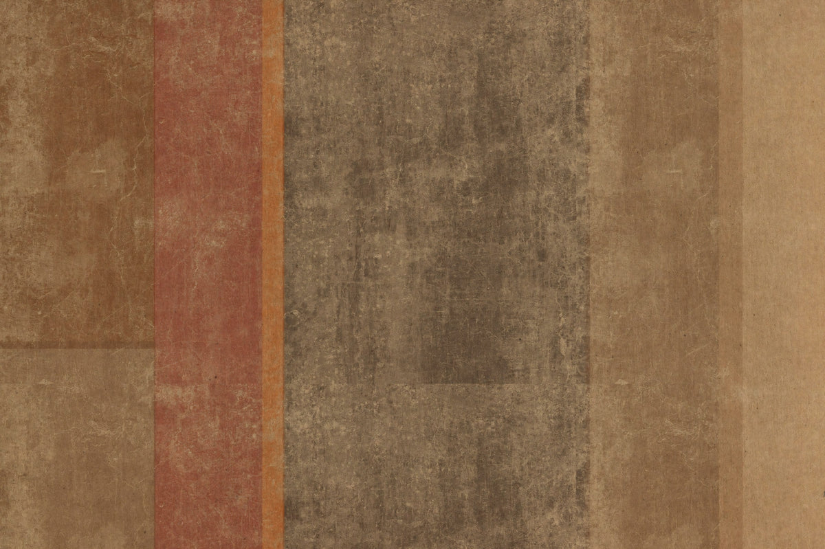 Rustic Earth Tones Color Block Wall Mural in your room — zoomed