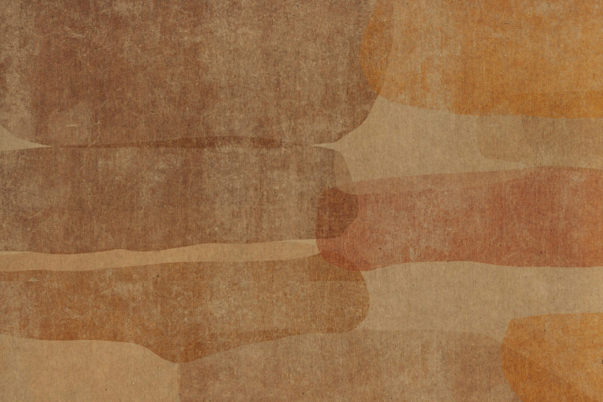 Earthy Terracotta Abstract Layered Wall Mural