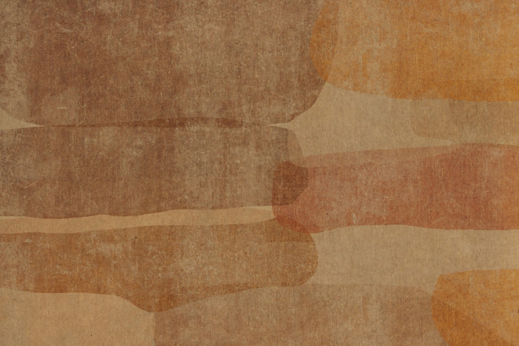 Earthy Terracotta Abstract Layered Wall Mural