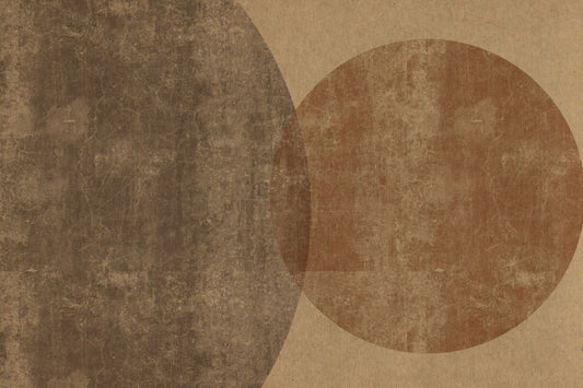 Earthy Geometrics Textured Circles Wall Mural Wall Mural
