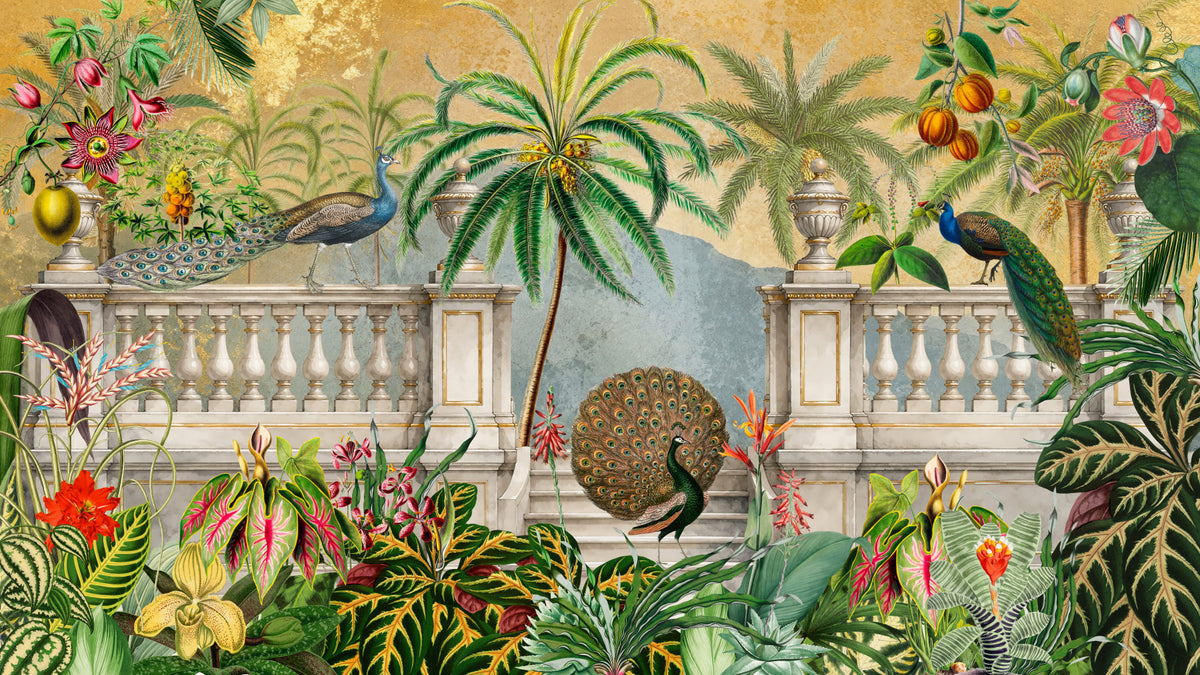Vintage Imperial Golden Garden  Wall Mural