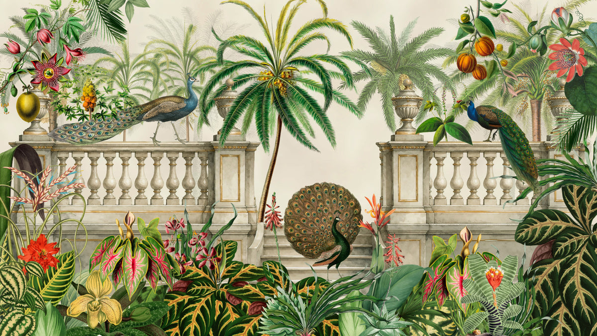 Regal Peacock Terrace Wall Mural