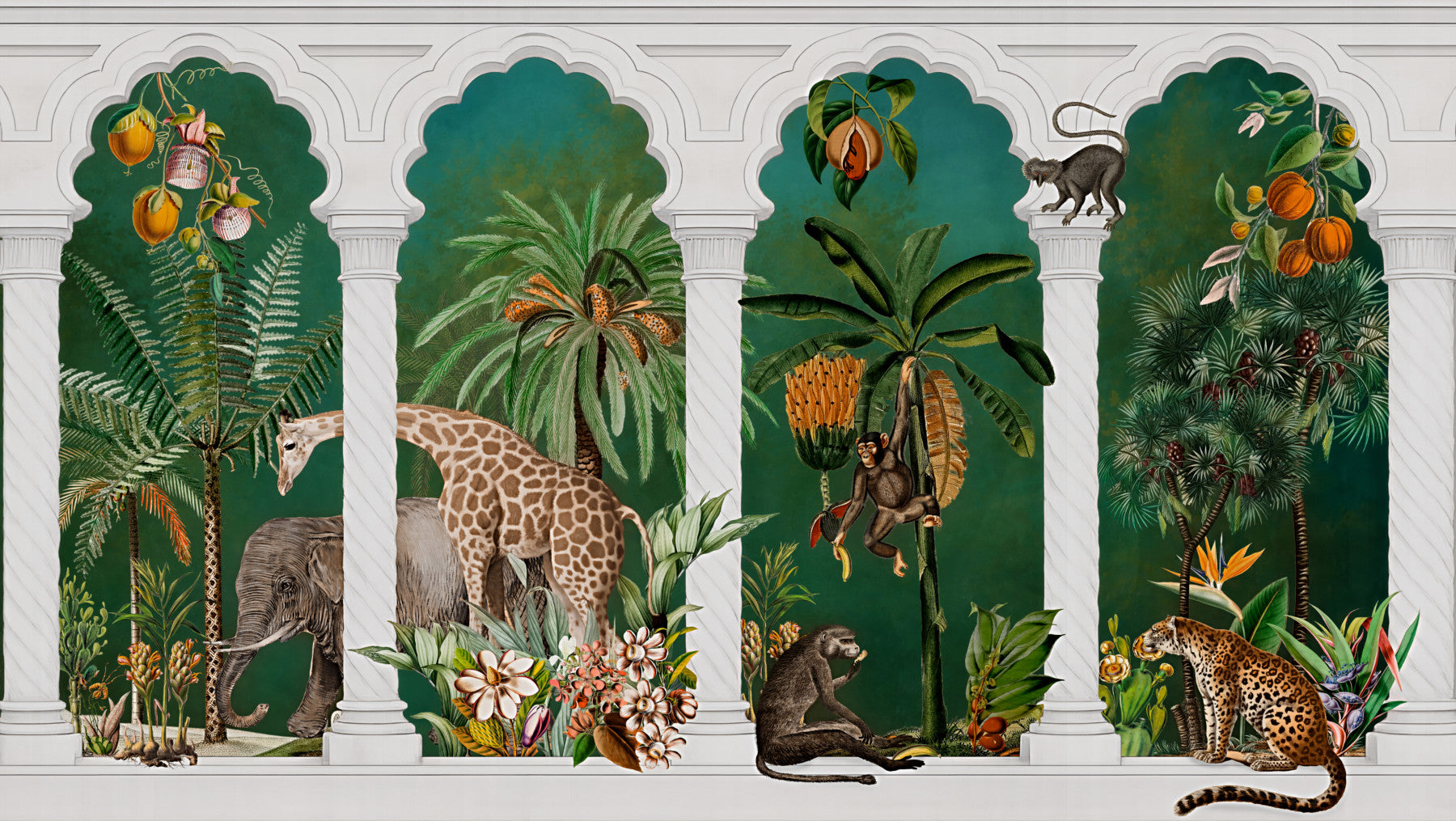Majestic Mughal Archway Safari Wall Mural