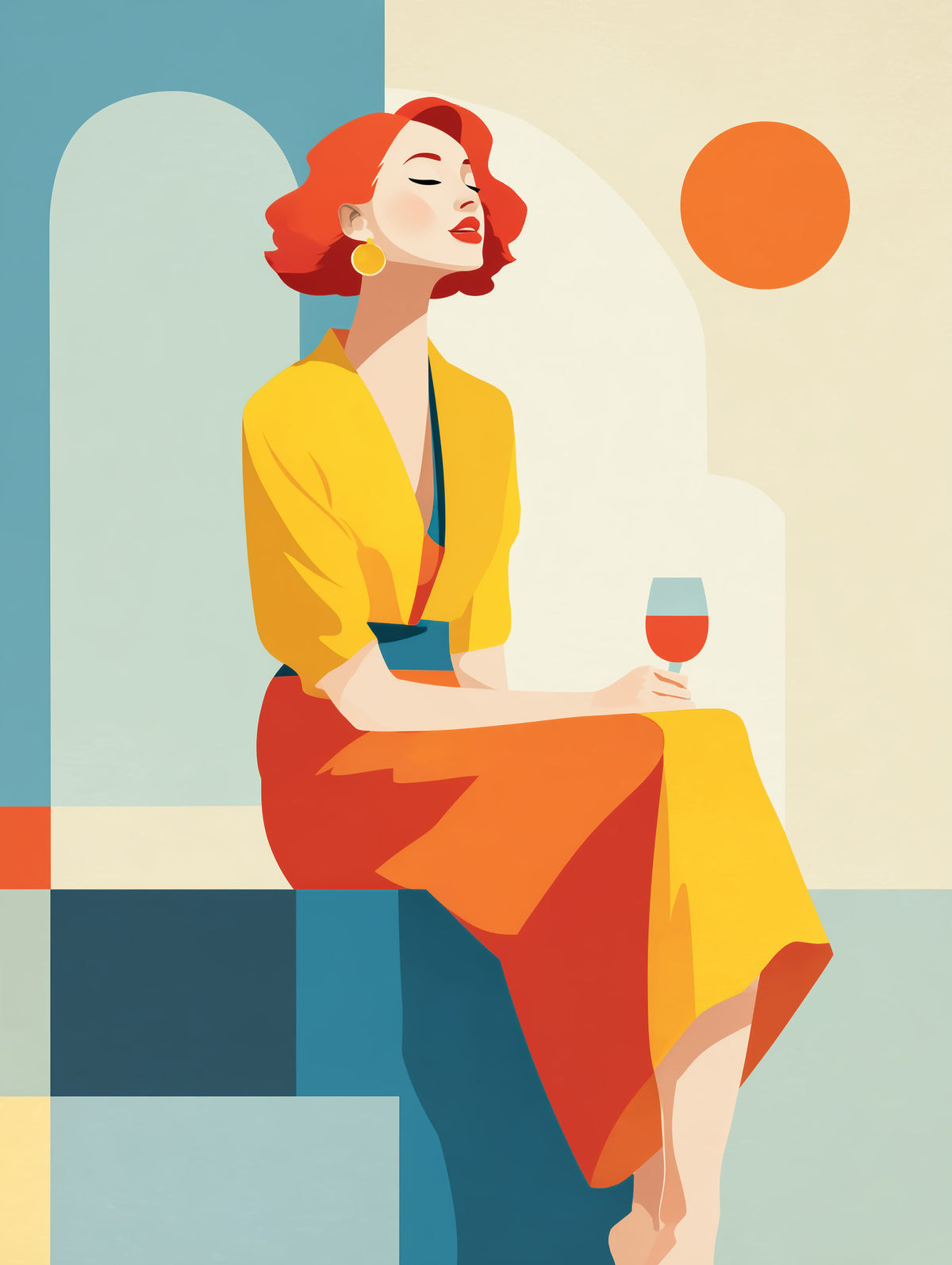 Chic Art Deco Moment Wall Mural in your room — zoomed