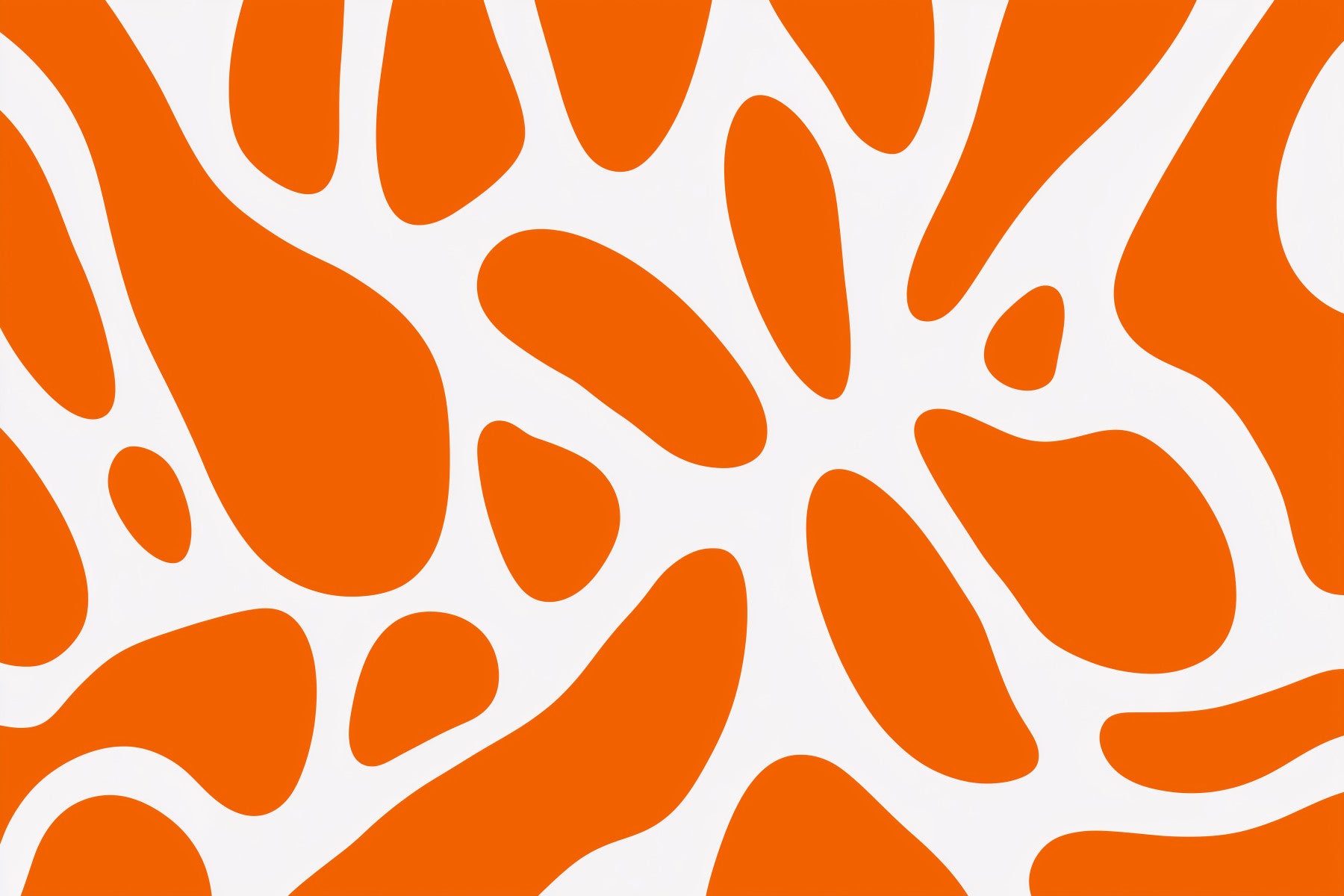 Retro Tangerine Flow Abstract Wall Mural