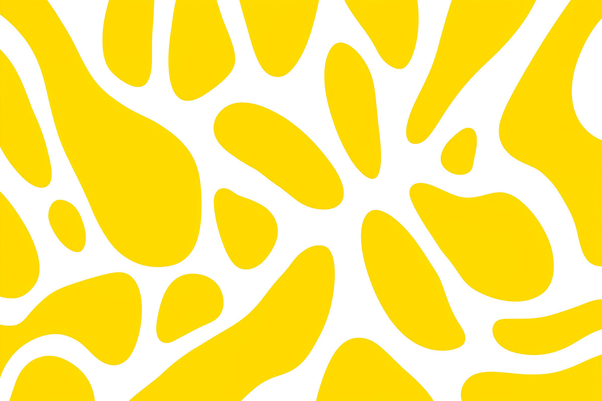 Sunlit Flow Abstract Yellow Shape Wall Mural