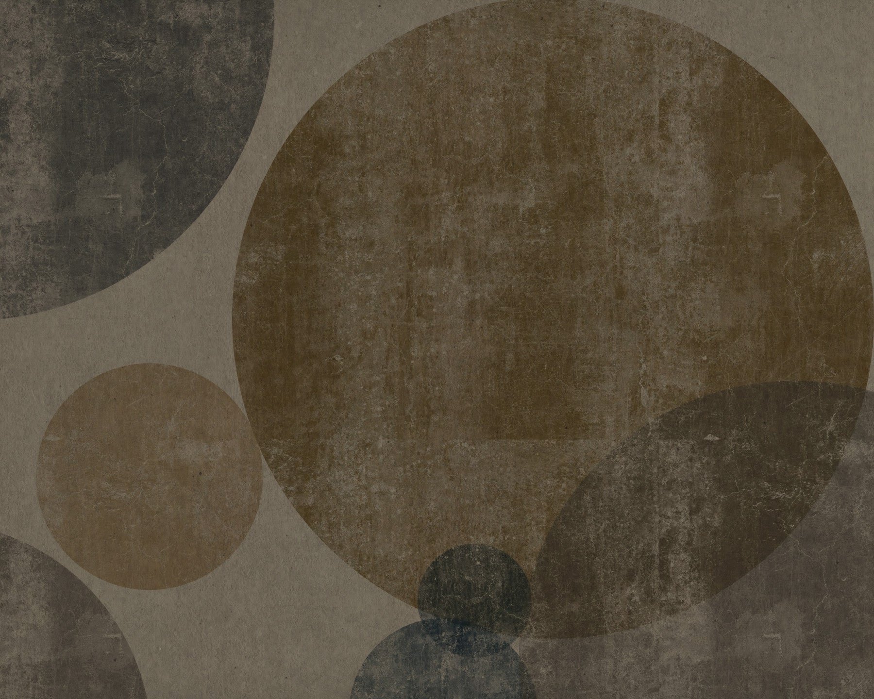 Industrial Concrete Spheres Geometric Wall Mural