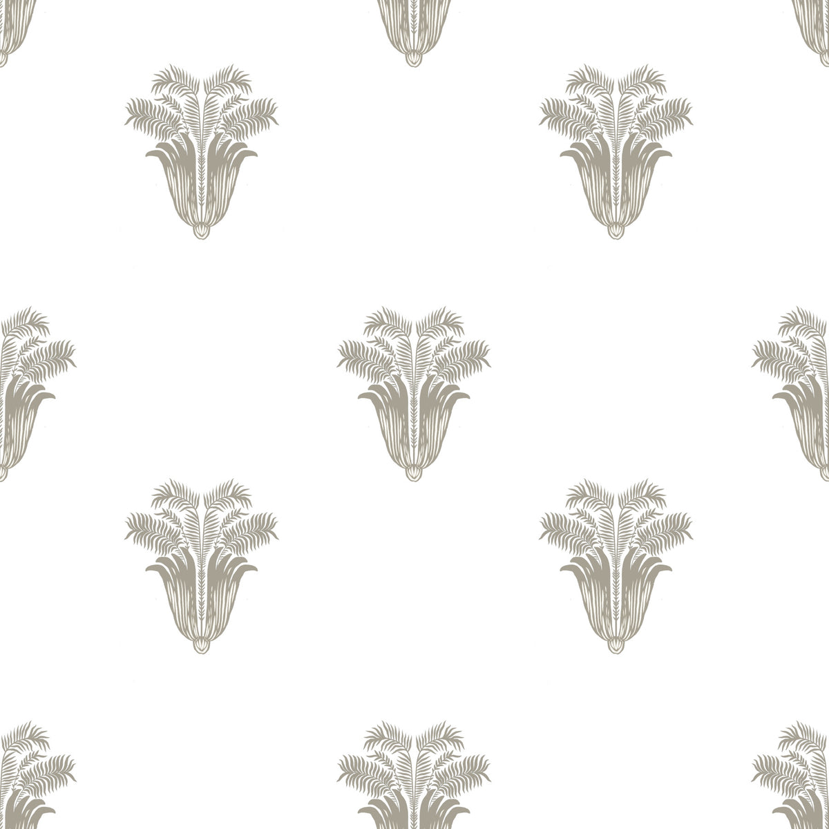 Minimalist Taupe Palm Frond Wallpaper⁠