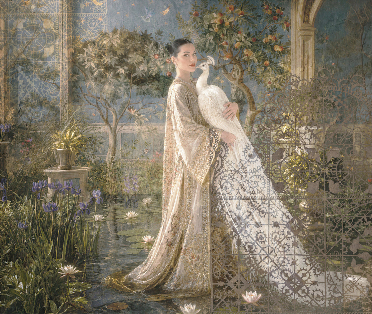 Enchanted Palace Garden Wall Mural in your room — zoomed