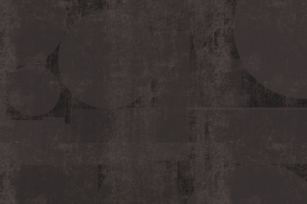 Industrial Charcoal Abstract Shapes Wall Mural