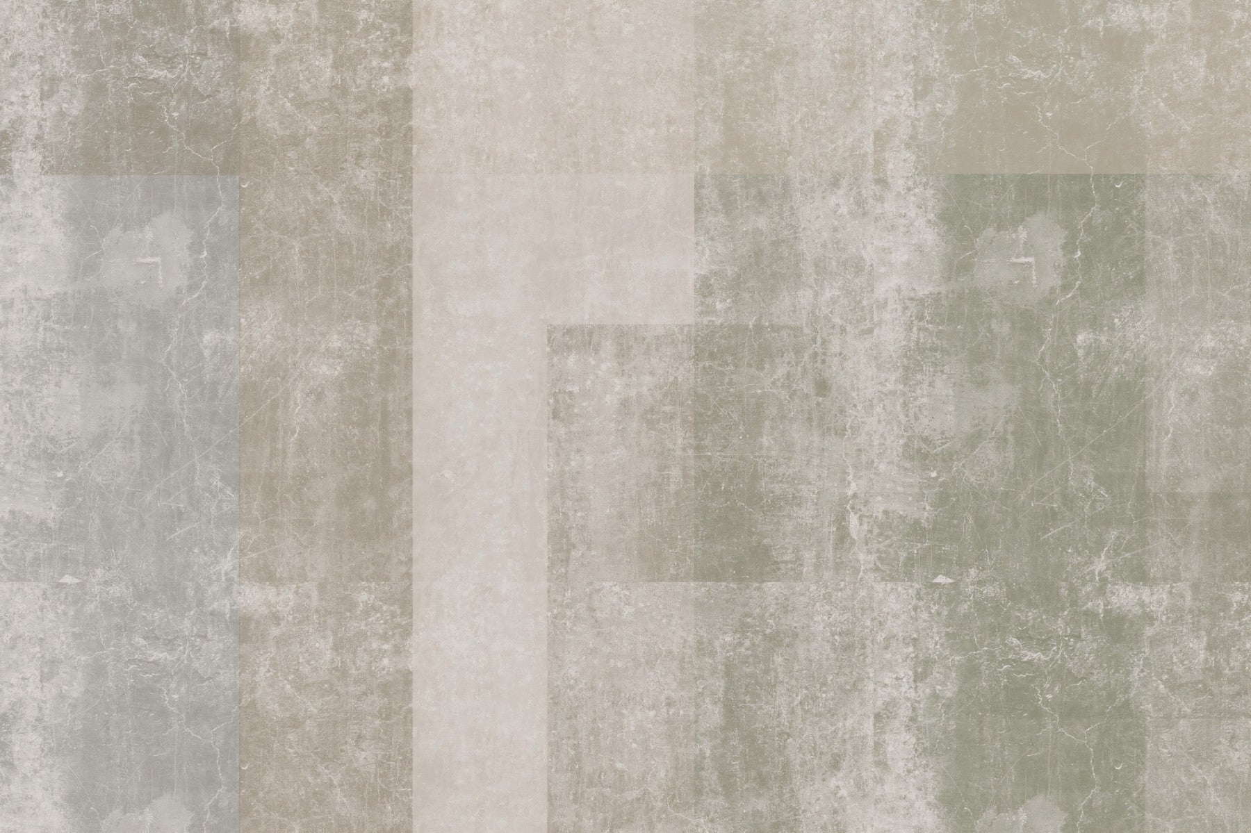 Muted Geometric Concrete Panels Wall Mural
