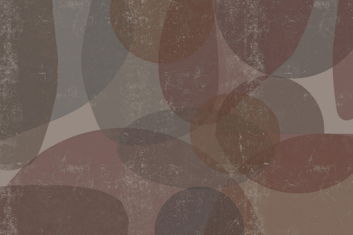 Rustic Earth Tones Abstract Pebble Wall Mural