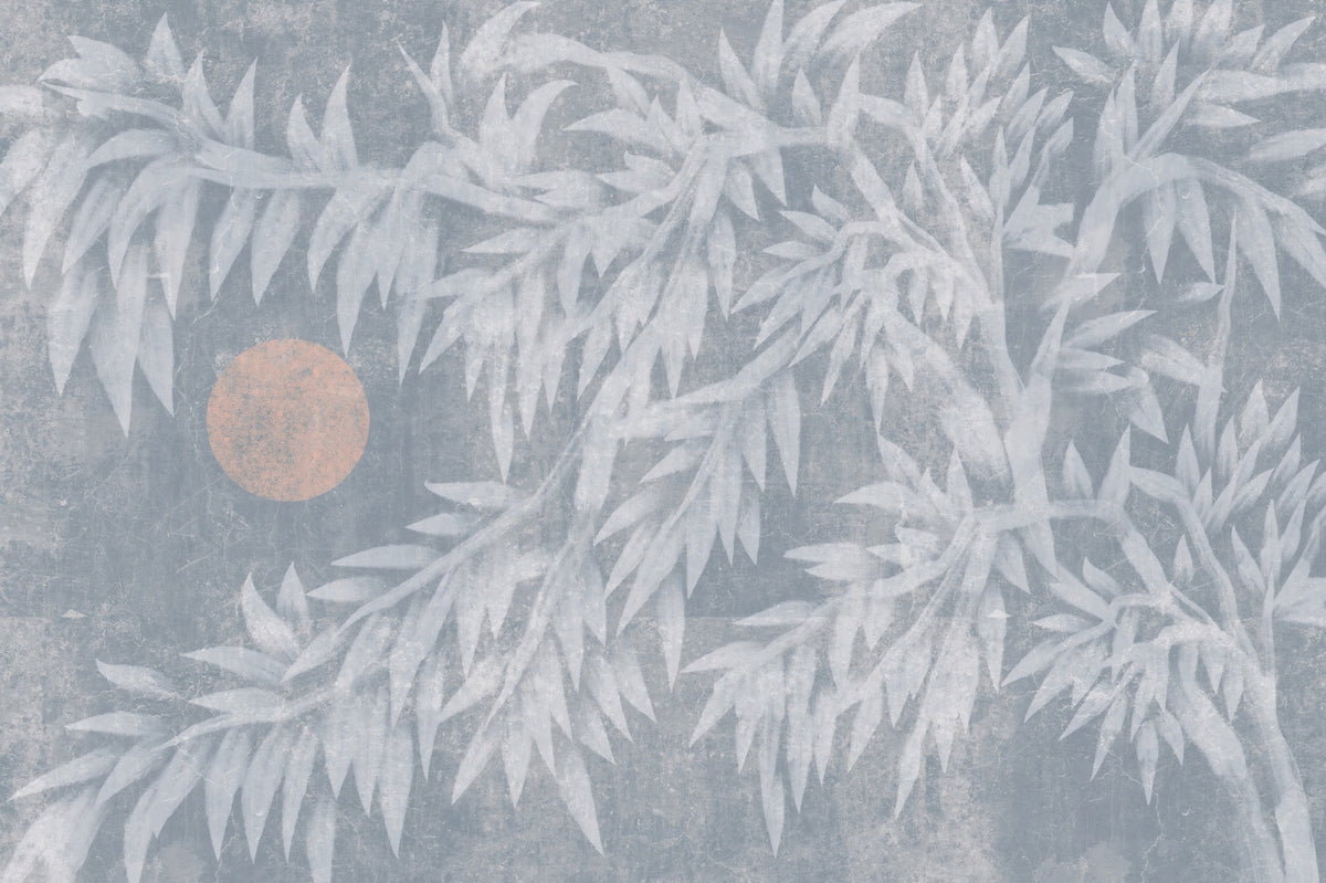 Serene Bamboo and Rising Sun Wall Mural