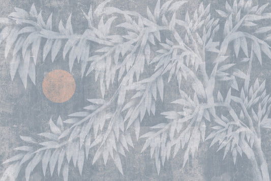 Serene Bamboo and Rising Sun Wall Mural