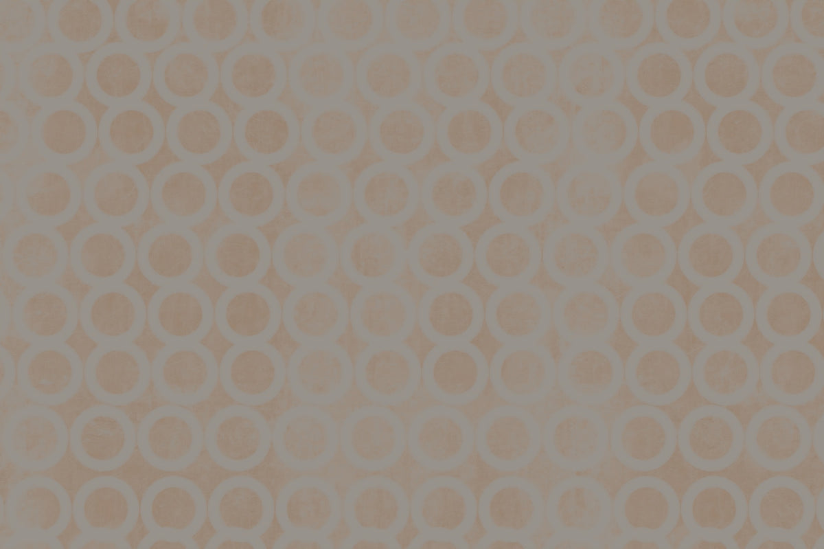 Taupe Interlocking Rings Geometric Wall Mural