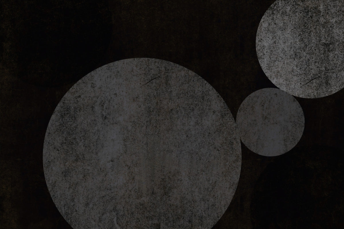 Textured Eclipse Dark Geometric Wall Mural
