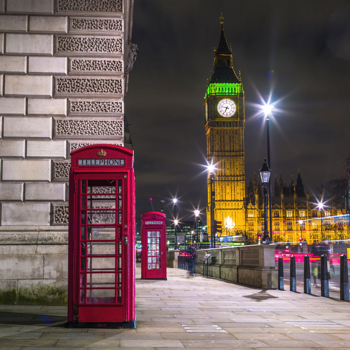 Midnight in London Wall Mural in your room — zoomed