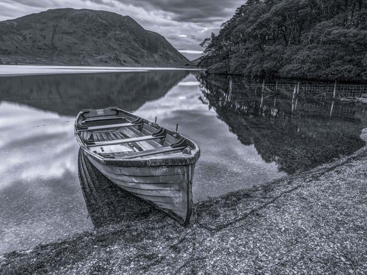 Quiet Shore Reflections Wall Mural in your room — zoomed