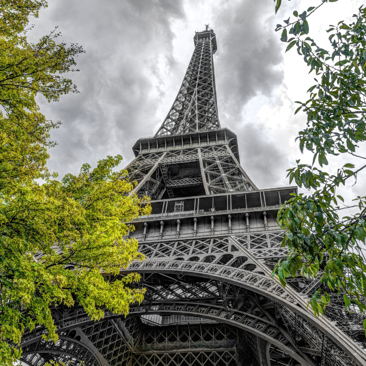 Parisian Skyward Perspective Art Wall Mural in your room — zoomed