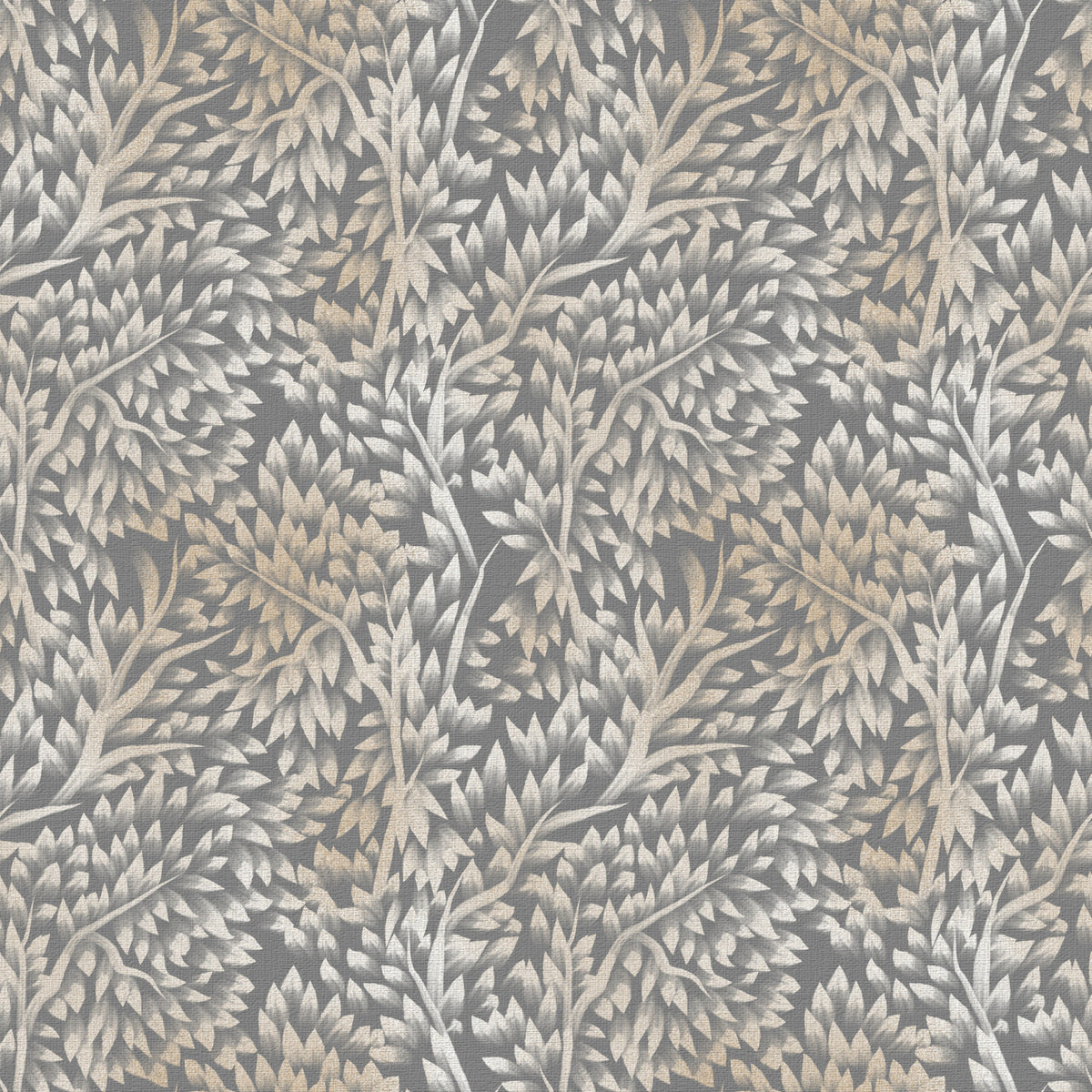Textured Woodland Birch Leaves Wallpaper⁠