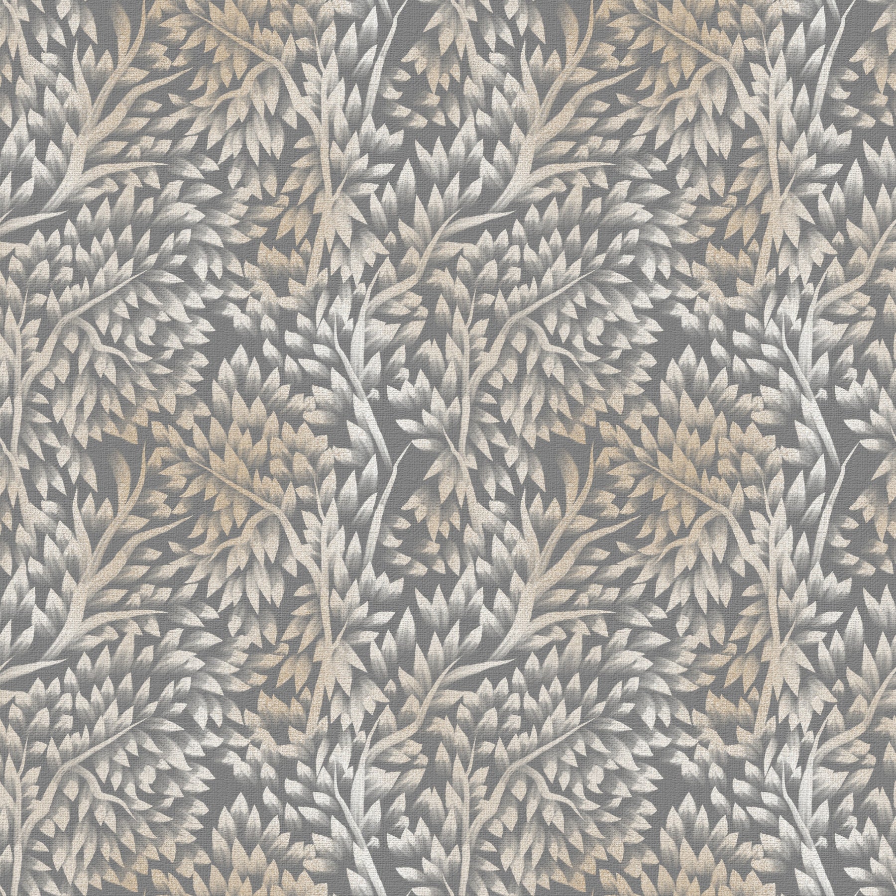 Textured Woodland Birch Leaves Wallpaper⁠