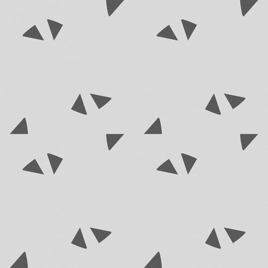 Nordic Charcoal Triangle Geometric Wallpaper⁠