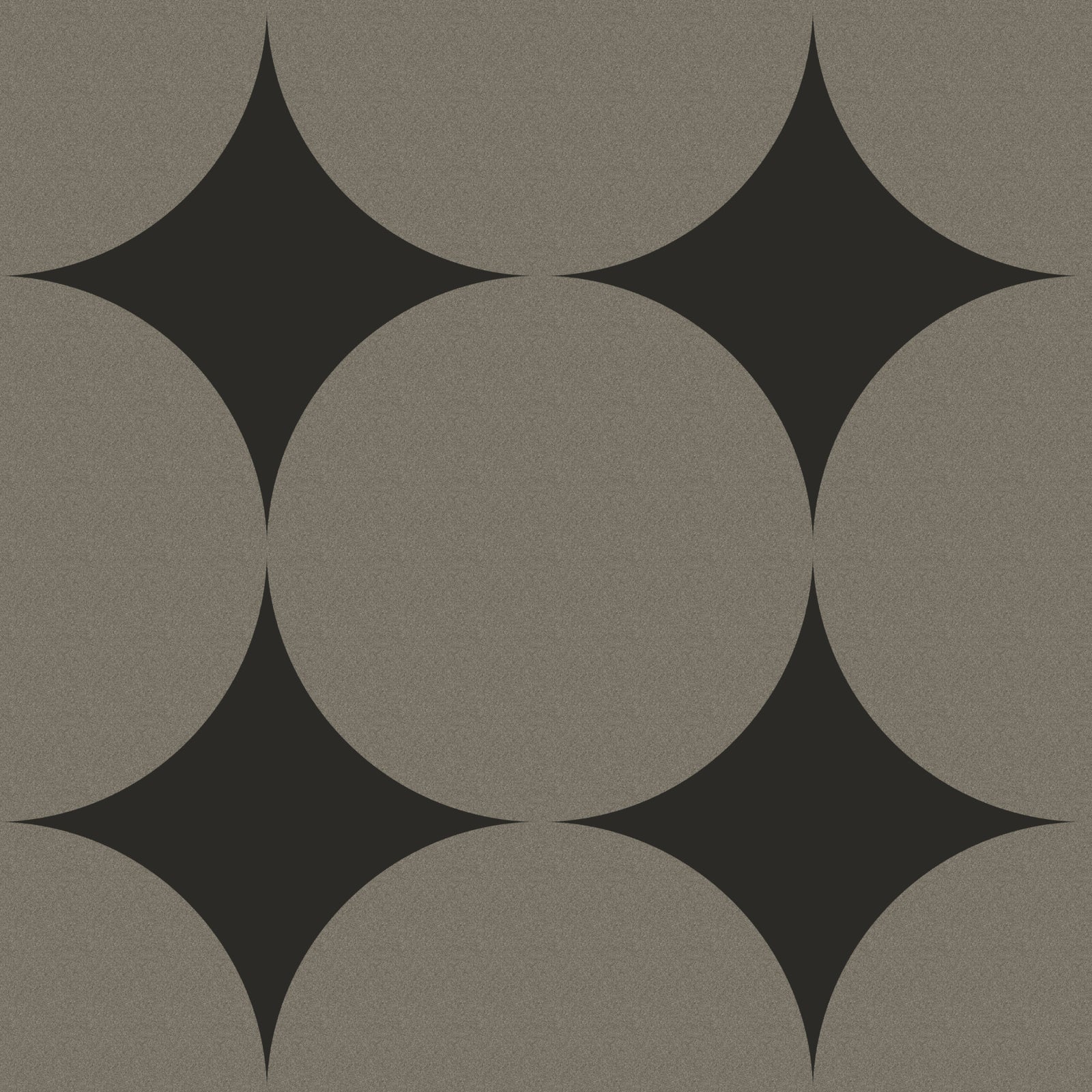 Symmetric Mid-Century Arcs and Stars Wallpaper⁠