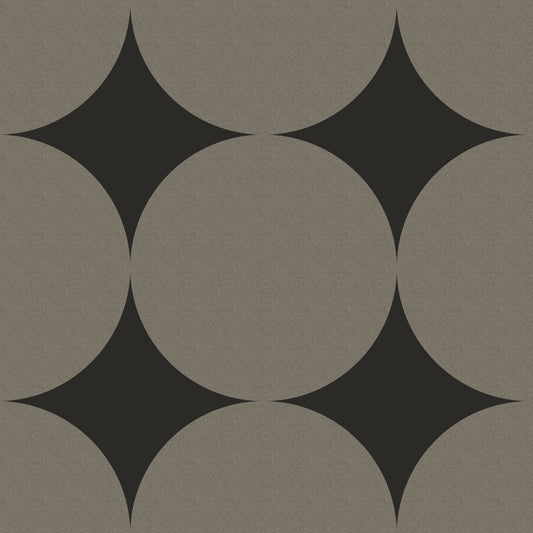Symmetric Mid-Century Arcs and Stars Wallpaper⁠