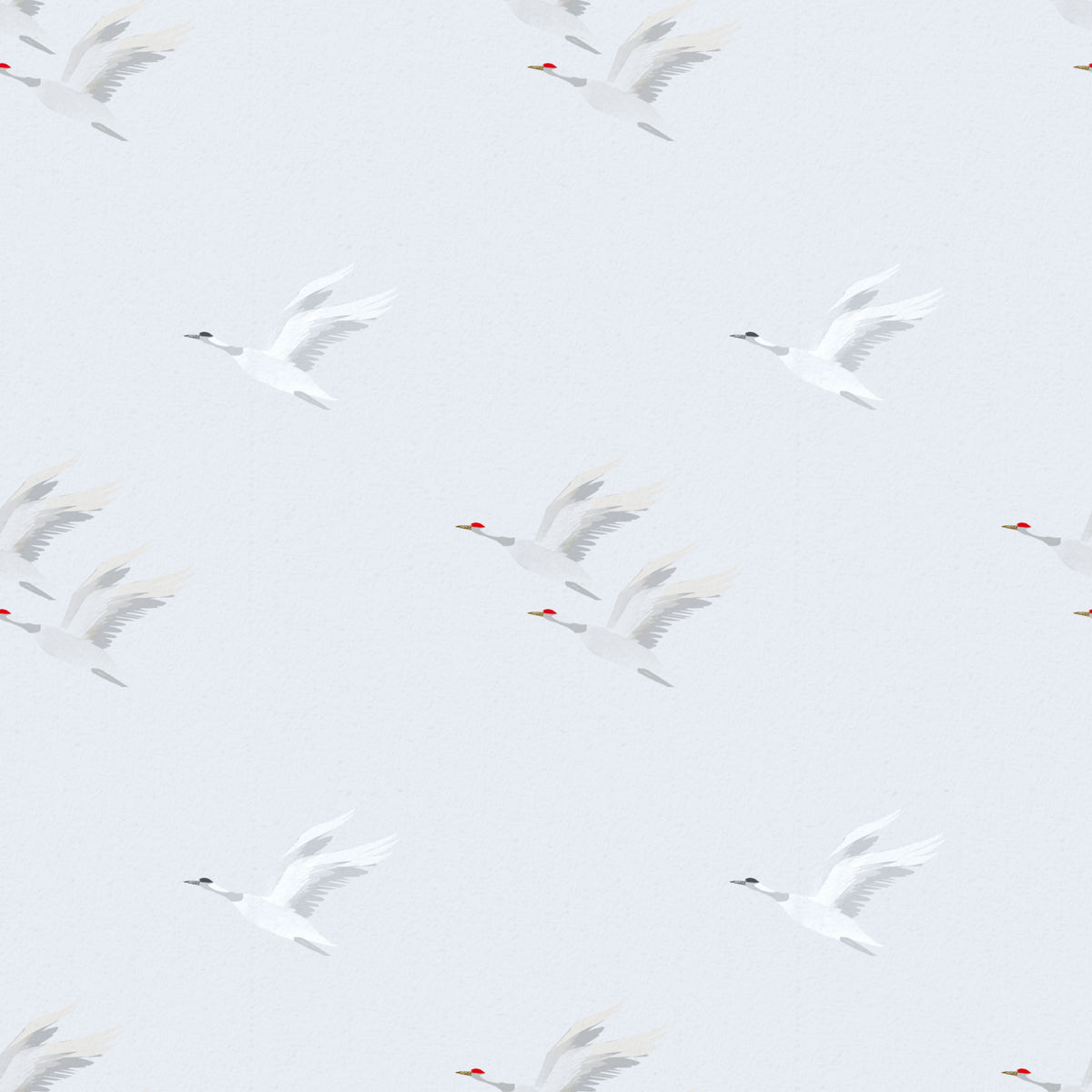 Serene Japanese Crane Flight Wallpaper⁠