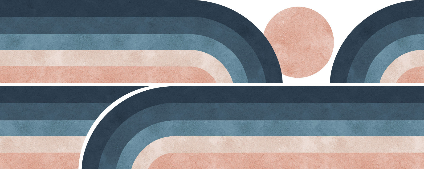 Nostalgic Horizon Arcs Wall Mural