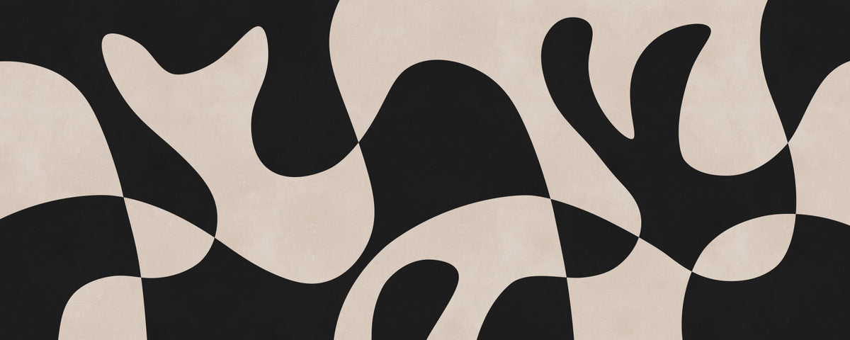 Minimalist Biomorphic Fluidity Wall Mural
