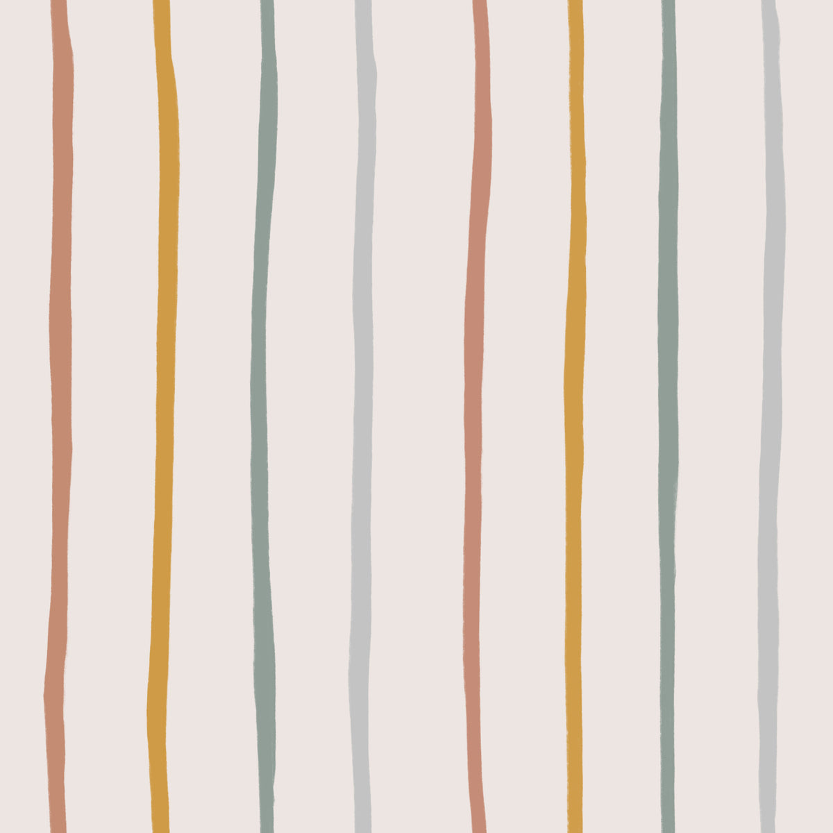 Whimsical Hand Drawn Vertical Stripes Wallpaper⁠ in your room — zoomed