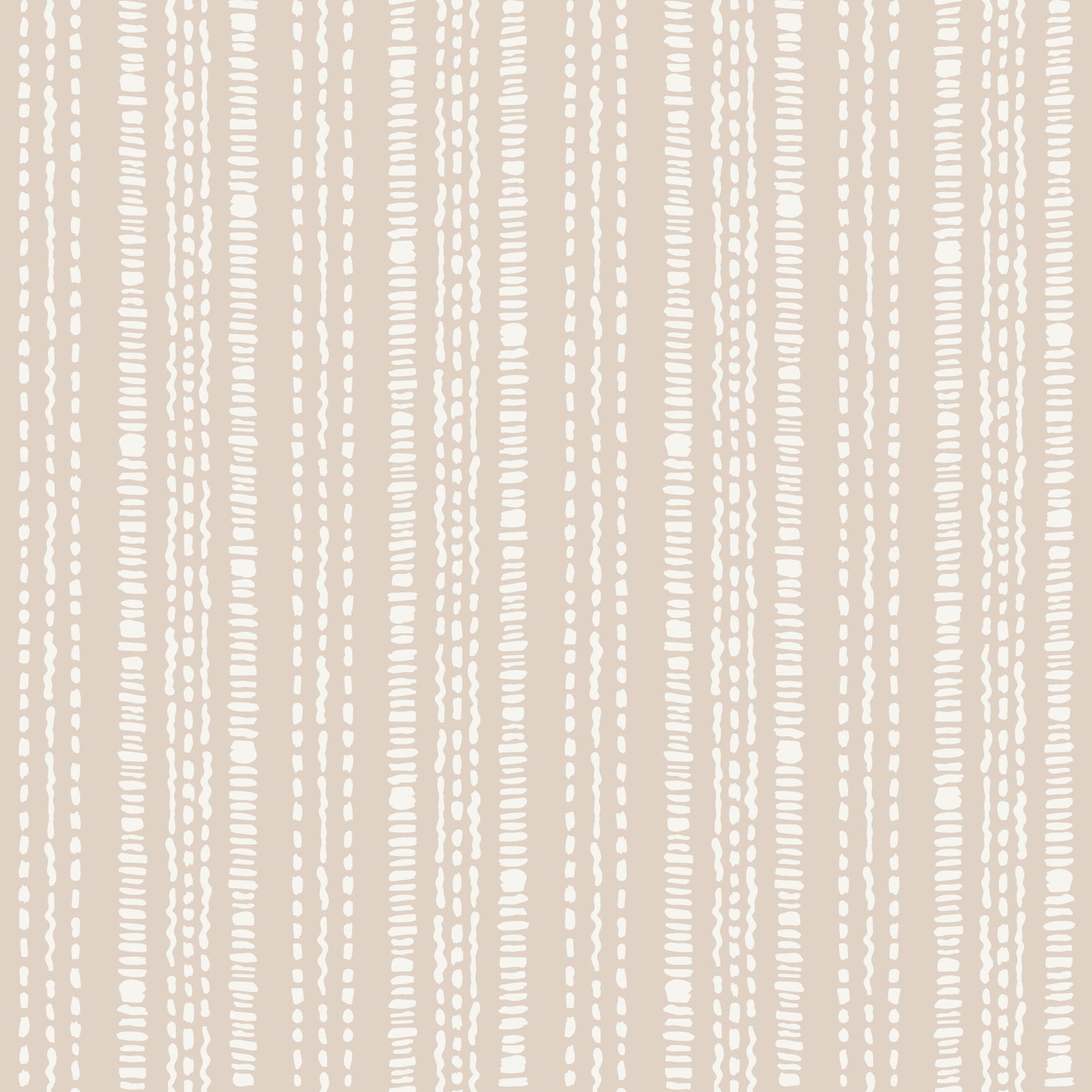 Subtle Creamy Beige Linear Motif Wallpaper⁠