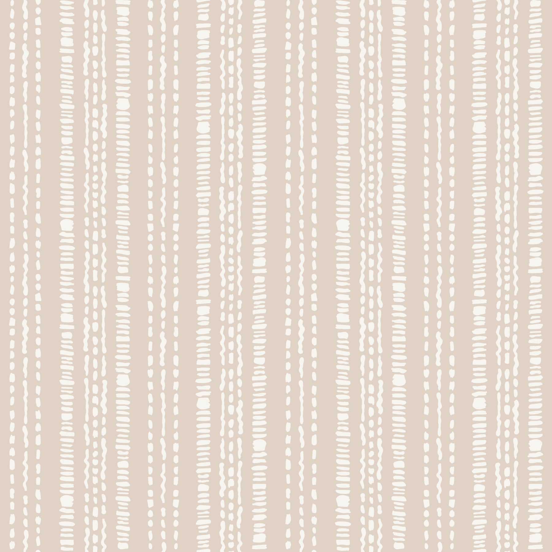 Subtle Creamy Beige Linear Motif Wallpaper⁠