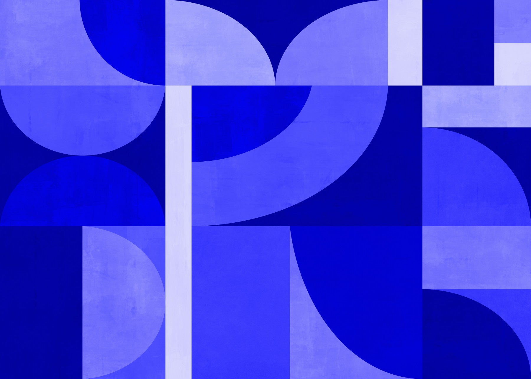 Mid-century blue Wall Mural