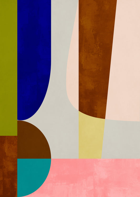 Composição moderna de meados do século Wall Mural