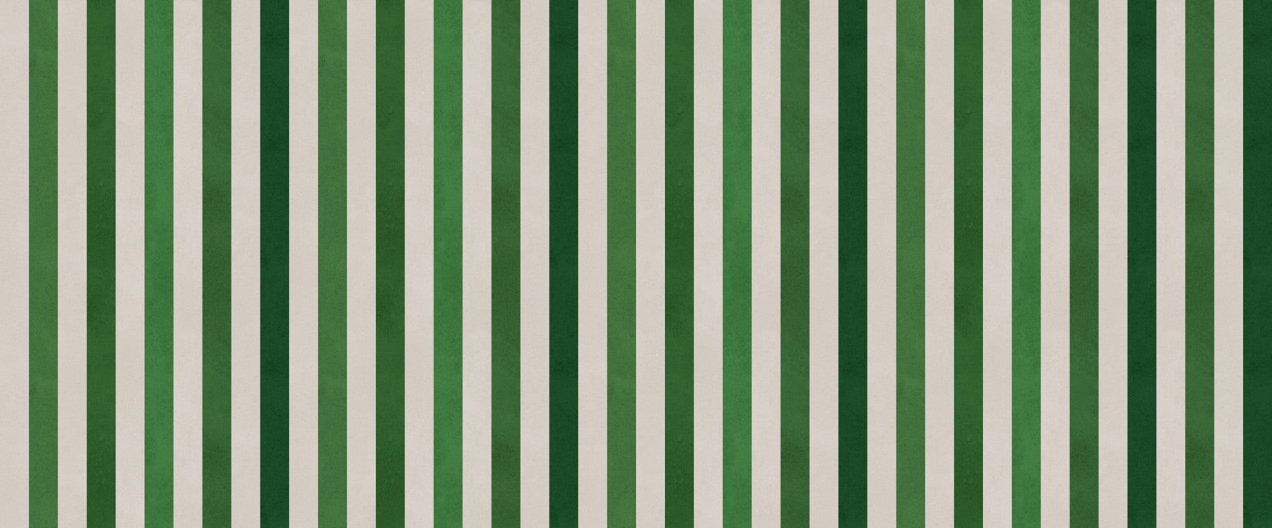 Emerald and Cream Vertical Stripes Wall Mural