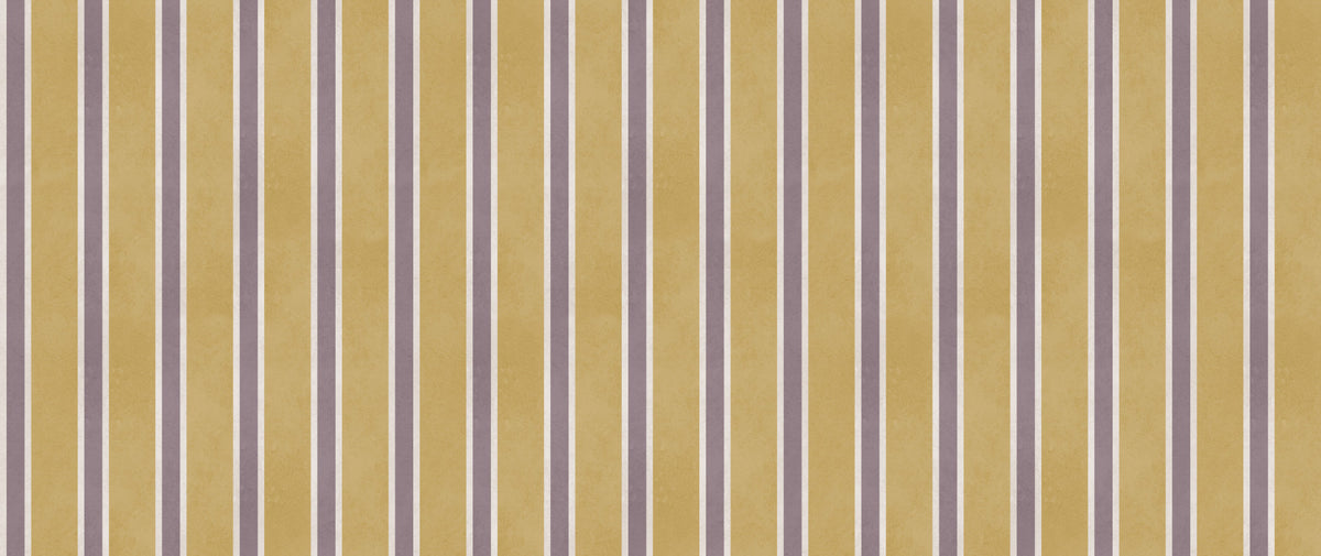 Vertical striped pattern in golden ochre wall mural in your room — zoomed