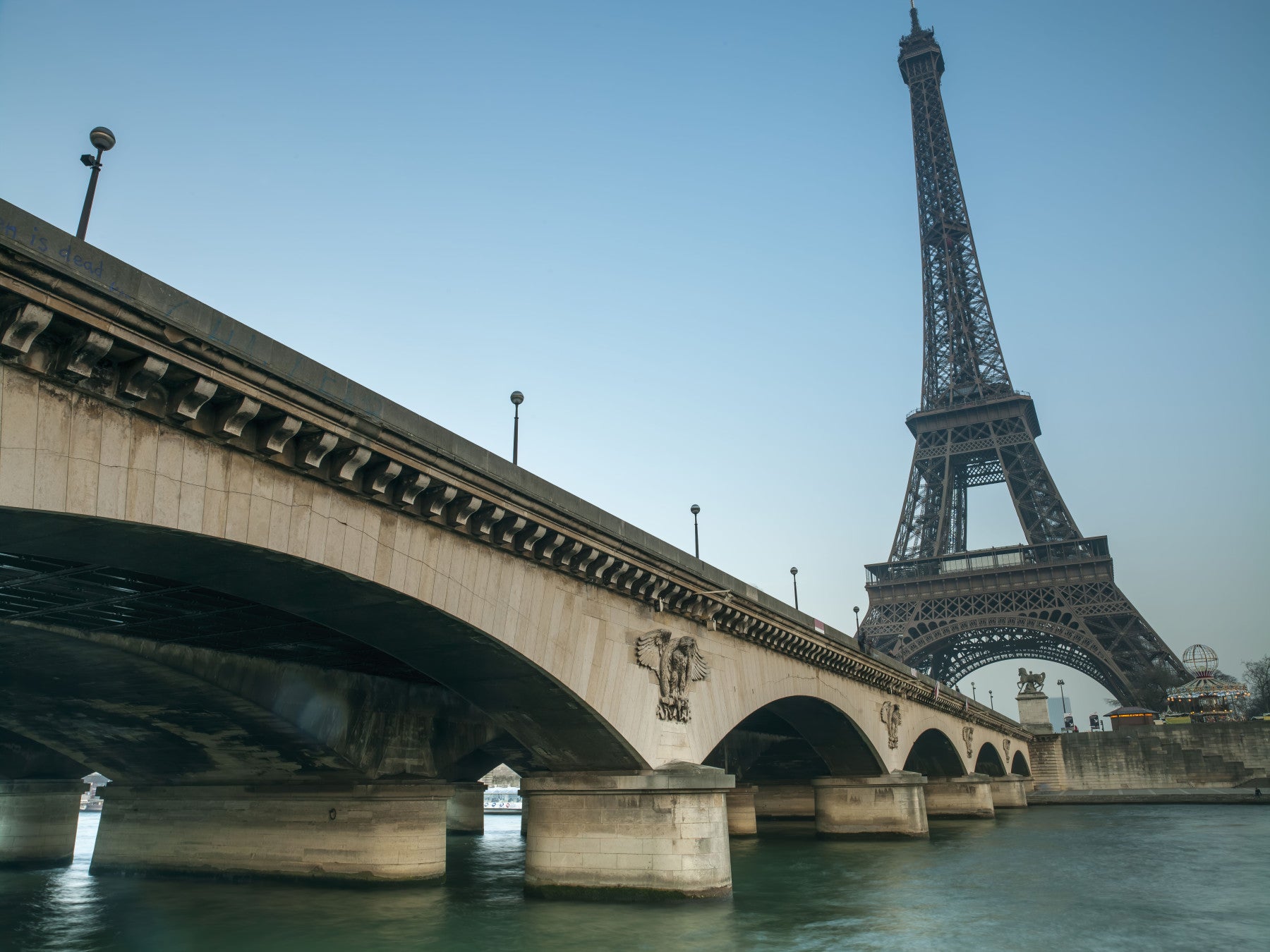 Parisian Riverside Landmark Wall Mural