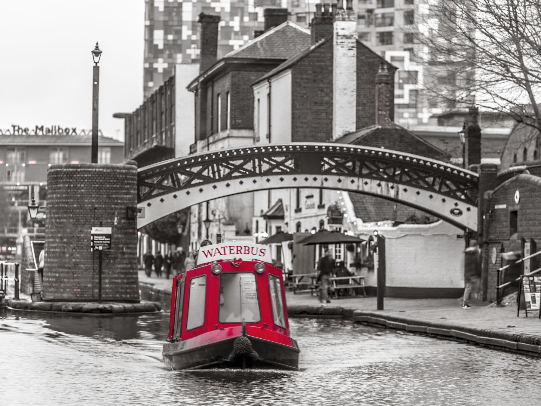 Crimson Canal Cruiser Wall Mural
