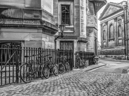 Cobbled Street and Cycles Wall Mural