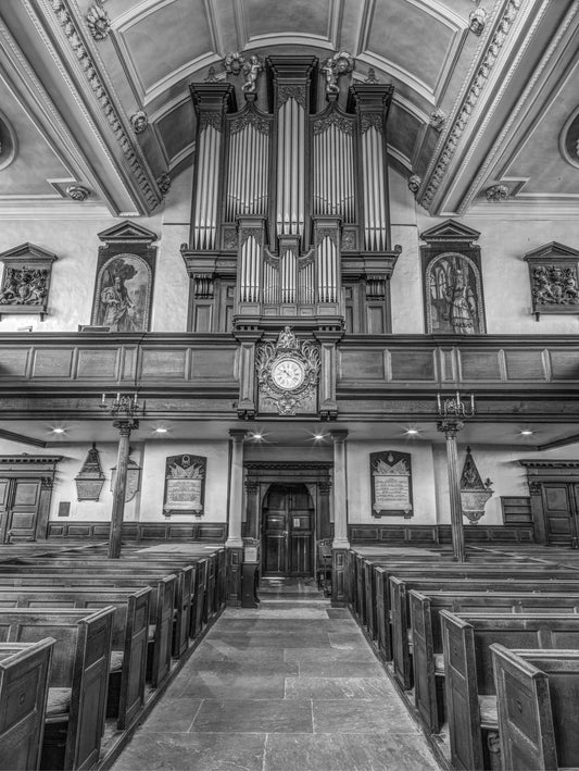 Historic Cathedral Pipe Organ Interior Wall Mural