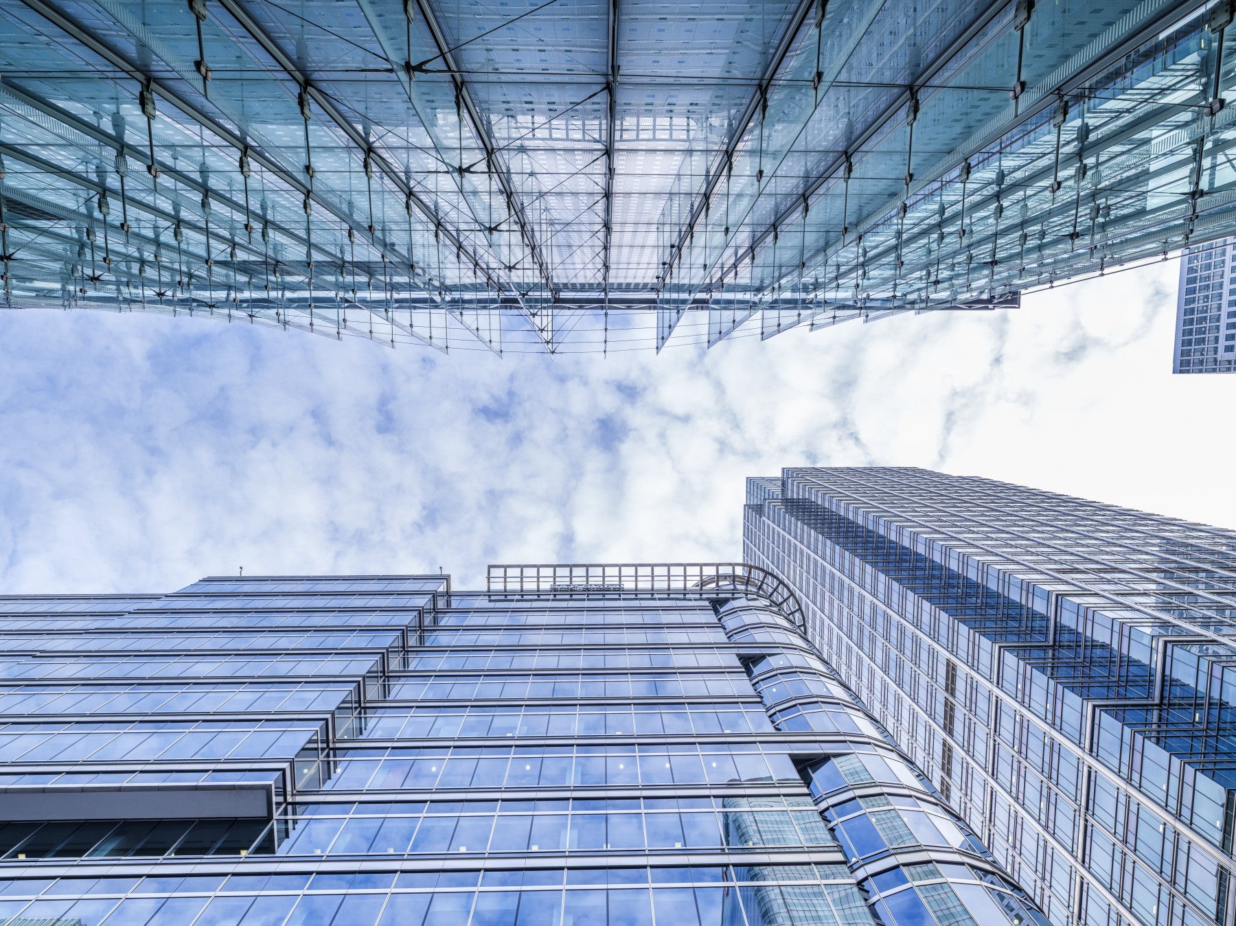 Glass Skyscraper Perspective Wall Mural