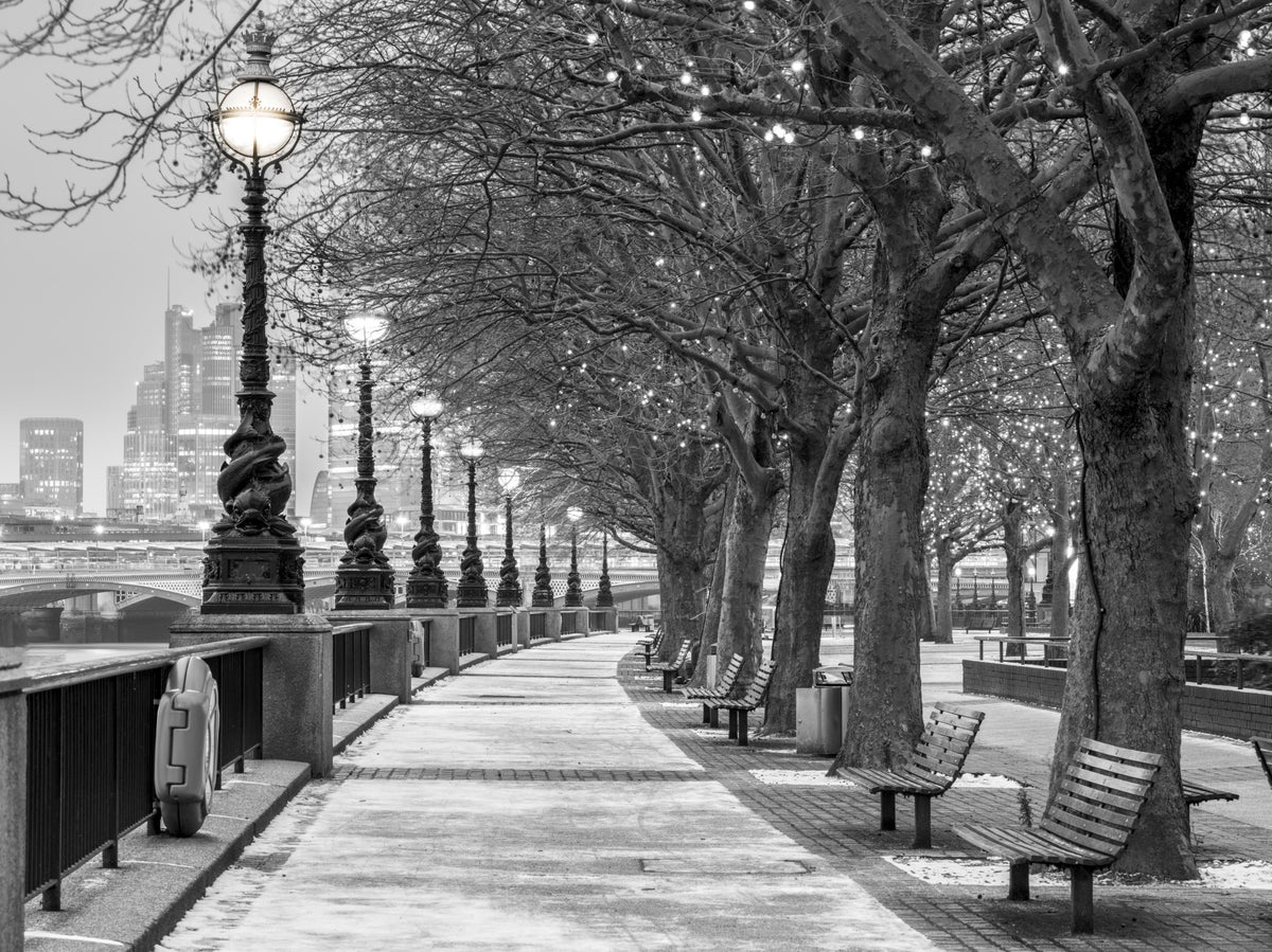 London River Promenade Wall Mural in your room — zoomed