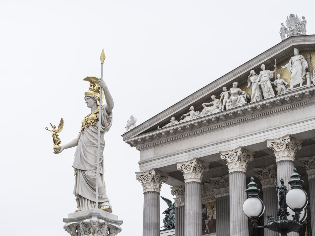 Athena Classical Statue Architecture Wall Mural in your room — zoomed